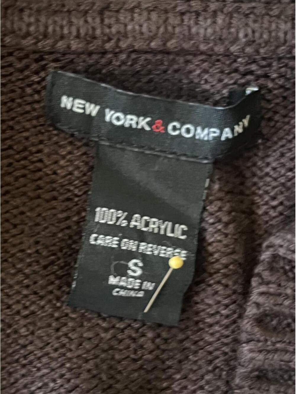 Vintage Y2K New York & Company Chocolate Babydoll Cardigan Size Small 🤎 - Picture 6 of 6